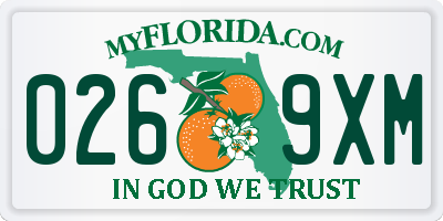 FL license plate 0269XM