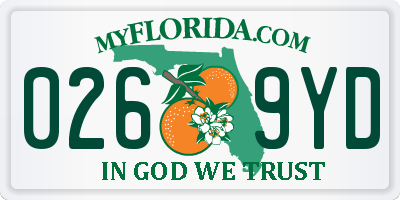 FL license plate 0269YD