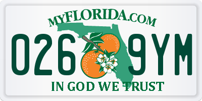 FL license plate 0269YM