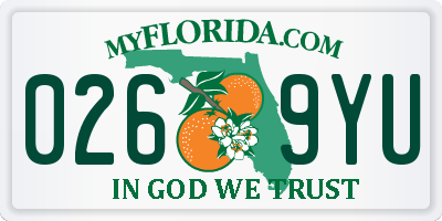 FL license plate 0269YU