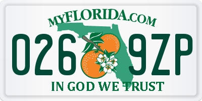 FL license plate 0269ZP
