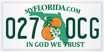 FL license plate 0270CG