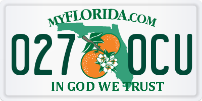 FL license plate 0270CU