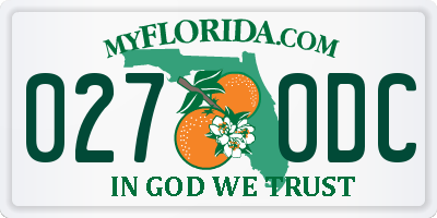 FL license plate 0270DC