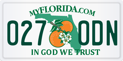 FL license plate 0270DN