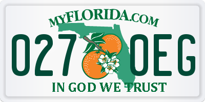 FL license plate 0270EG