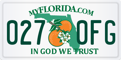 FL license plate 0270FG
