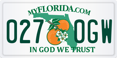 FL license plate 0270GW