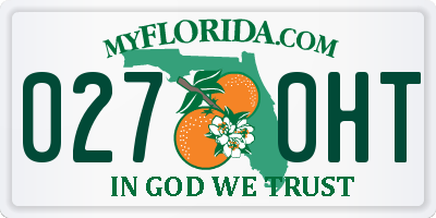 FL license plate 0270HT