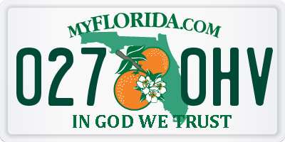 FL license plate 0270HV
