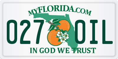 FL license plate 0270IL