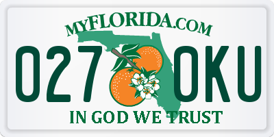 FL license plate 0270KU