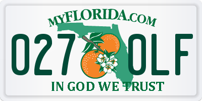 FL license plate 0270LF