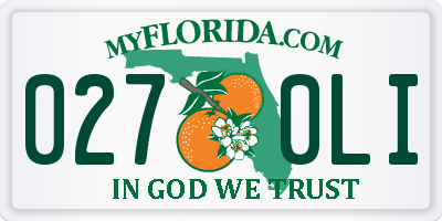 FL license plate 0270LI