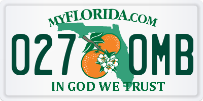 FL license plate 0270MB