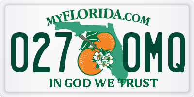 FL license plate 0270MQ