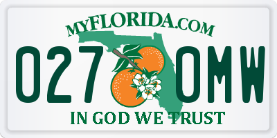 FL license plate 0270MW