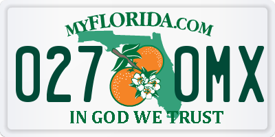 FL license plate 0270MX
