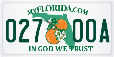 FL license plate 0270OA