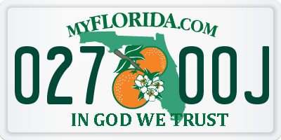 FL license plate 0270OJ