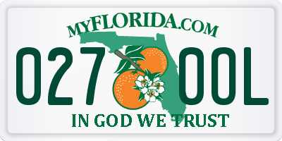 FL license plate 0270OL