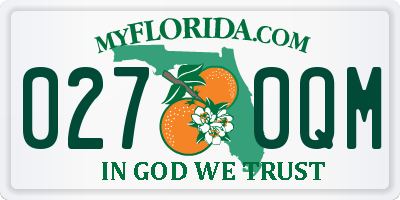 FL license plate 0270QM