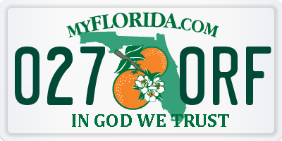 FL license plate 0270RF