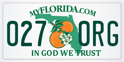 FL license plate 0270RG