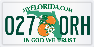 FL license plate 0270RH