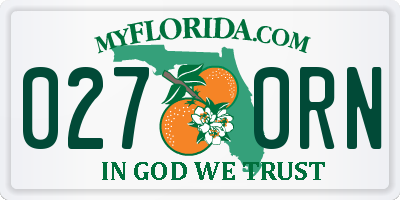 FL license plate 0270RN