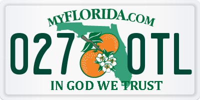 FL license plate 0270TL