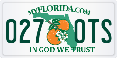 FL license plate 0270TS