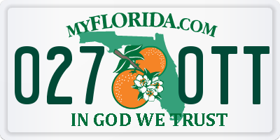 FL license plate 0270TT