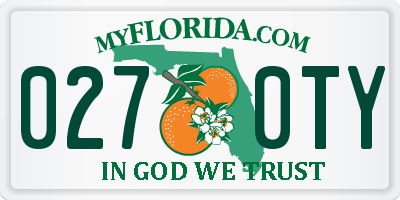 FL license plate 0270TY