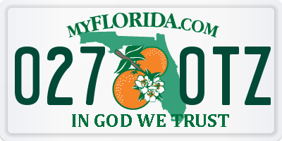 FL license plate 0270TZ