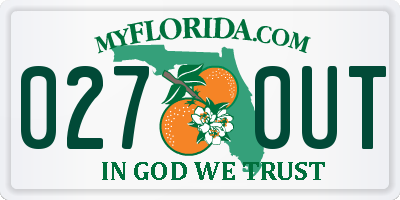 FL license plate 0270UT