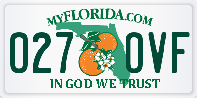 FL license plate 0270VF