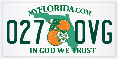 FL license plate 0270VG