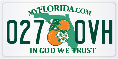 FL license plate 0270VH