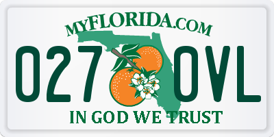 FL license plate 0270VL