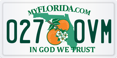 FL license plate 0270VM