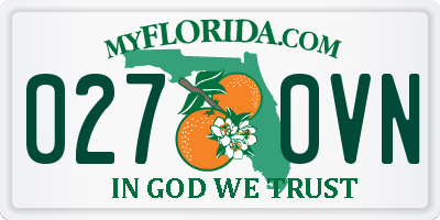 FL license plate 0270VN