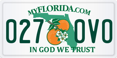 FL license plate 0270VO