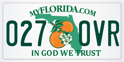FL license plate 0270VR