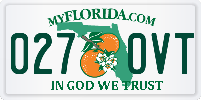 FL license plate 0270VT