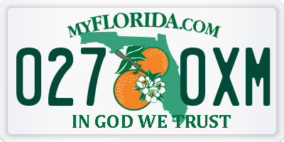 FL license plate 0270XM