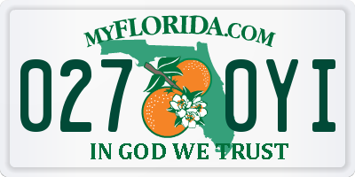 FL license plate 0270YI
