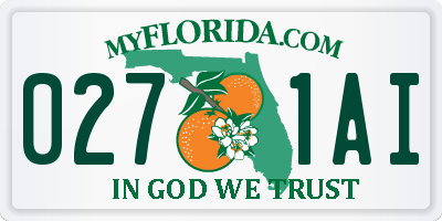 FL license plate 0271AI