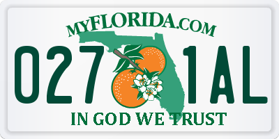 FL license plate 0271AL