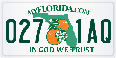 FL license plate 0271AQ